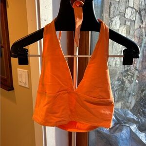 Garage Bright Orange Crop Top